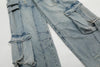 Belted Rinse Broken Denim