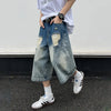 Original Ombre Cozy Vibes Rinse Patched Denim Shorts