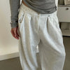Vintage Wide Leg Çizgili Pantolon, yakın çekim — Navra Wear