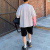 Oversize Hangang Style Contrast Stitching T-Shirt