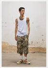 Heritage Leaf Woodland Casual Summer Denim Shorts