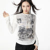 Digital-Age Han River Print Print T-Shirt