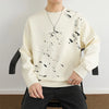 Soyut Baskılı Sweatshirt, kombin görünüm — Navra Wear
