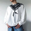 Scarf Fake White & Black Contrast T-Shirt
