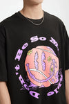 Smiley Baskılı Tişört, stil görünüm — Navra Wear