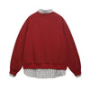 Layered Look Thermal Letter Sweatshirt