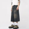 2000s Heritage Black Wide Leg Denim Shorts