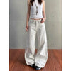 White Heritage High-Rise Bell Leg Denim