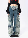 Kadın Y2K Baggy Jean Pantolon, kombin görünüm — Navra Wear