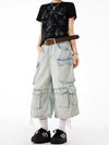 Heritage Rinse Relaxed Calf-Length Denim Shorts