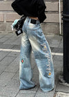 Heritage Bead Stitched Relaxed Denim