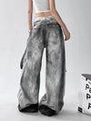 Cyber Grunge Rinse White Relaxed Denim