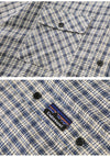 Ekose Kısa Kollu Gömlek, yan görünüm — Navra Wear