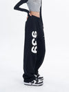 Vintage Wide Leg Harf Baskılı Jogger, arka görünüm — Navra Wear
