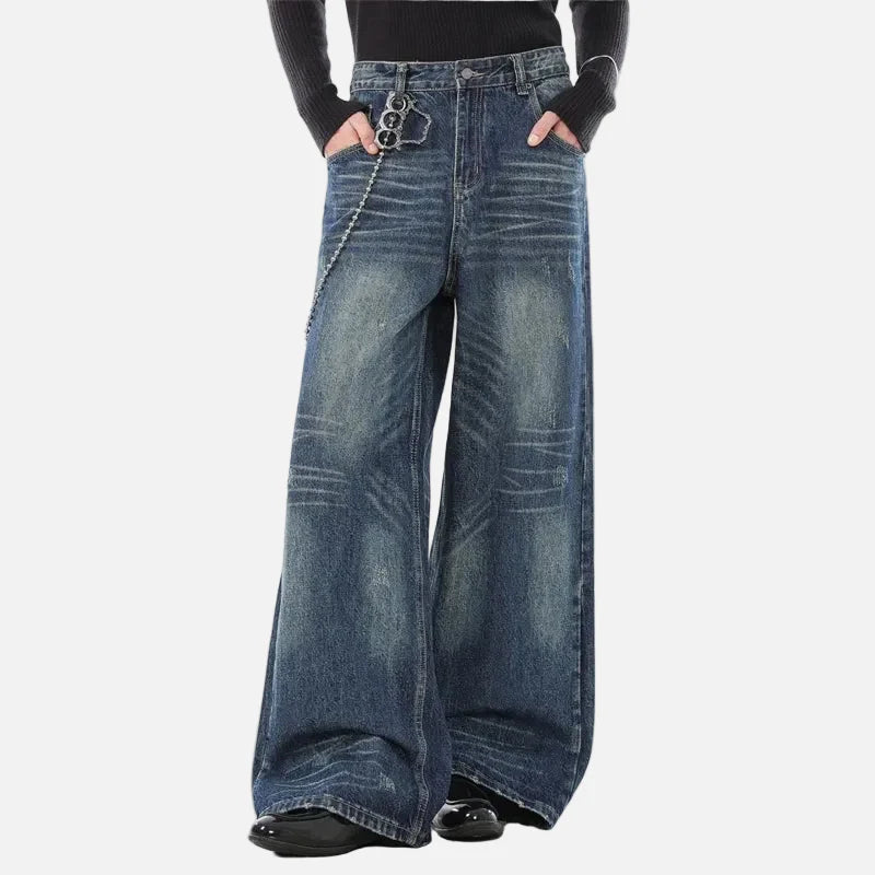 Versatile Slimming Western Style Torn Denim