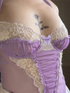 Millennium Lace Sheer Cropped Top