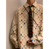 Mens Colorful Plaid Oversized Casual Top