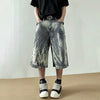 Blaze Print Denim Shorts
