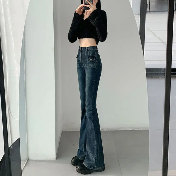 Slimming Classic High-Rise Bell Classic Denim alternatif görünüm