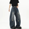 Yırtık Detaylı Baggy Jean Pantolon, detay görünüm — Navra Wear