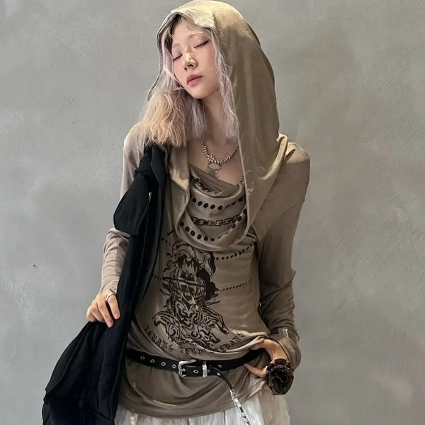 Brown Classic Epoch High-End Wasteland Style T-Shirt alternatif görünüm