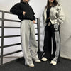 Wide Leg Çizgili Jogger, önden görünüm — Navra Wear