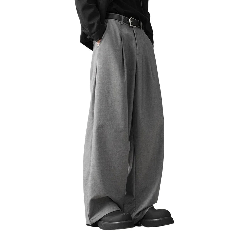Smoke Pleat Suit Wide-Leg