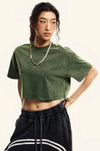 Kadın Güneş Baskılı Crop Tişört, önden görünüm — Navra Wear