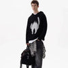 Vibrant Tokyo Cat Print Knit Sweatshirt
