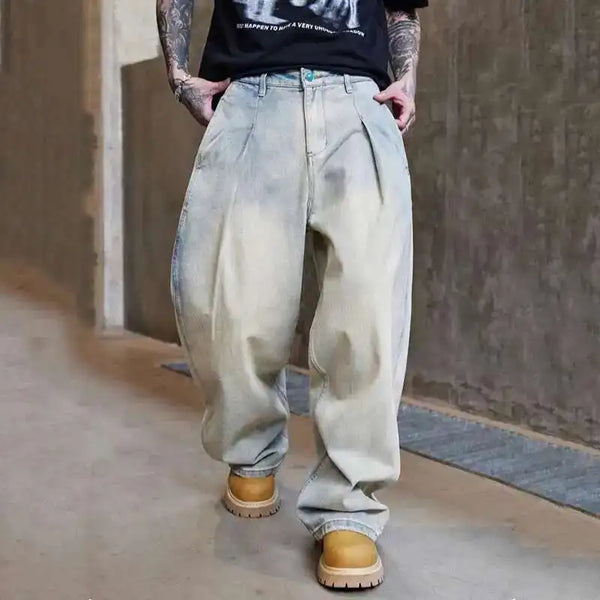Sleek Heritage Rinse Faded Bell Leg Denim