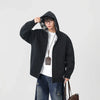 Check Print Relaxed Zip Hoodie