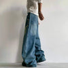Heart Shaped Stitchwork Relaxed Bell Leg Denim