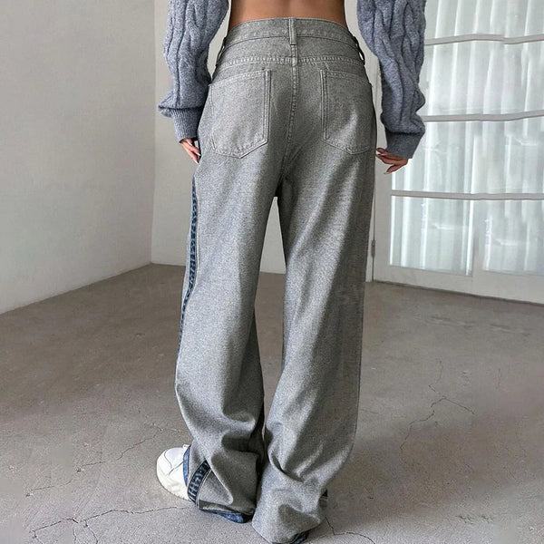 Colorblock Designer Relaxed High-Rise Denim alternatif görünüm