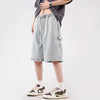 Relaxed High Blue Denim Shorts