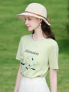 Green Floral Sewn-Detail T-Shirt