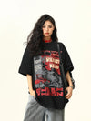 Versatile Old School Illustrated Crew Neck T-Shirt