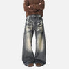 Heritage Moustache Effect Rinse Wide Denim