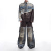 Versatile Mosaic Denim & Leather Jacket