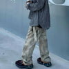 Vintage Yıkanmış Yırtık Detaylı Baggy Jean Pantolon, yakın çekim — Navra Wear
