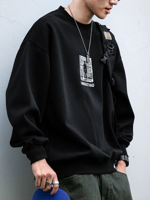 Print Drop Crewneck Sweatshirt alternatif görünüm