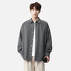 Fine Line Stripe Boxy Fit Long Shirt