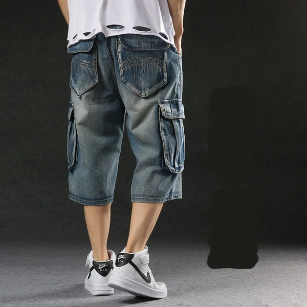 Chic Relaxed Relaxed Utility Denim Short alternatif görünüm