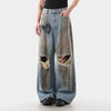 Faded Heritage Bell Leg Spray Denim