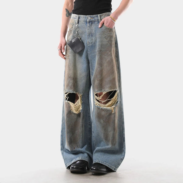 Faded Heritage Bell Leg Spray Denim