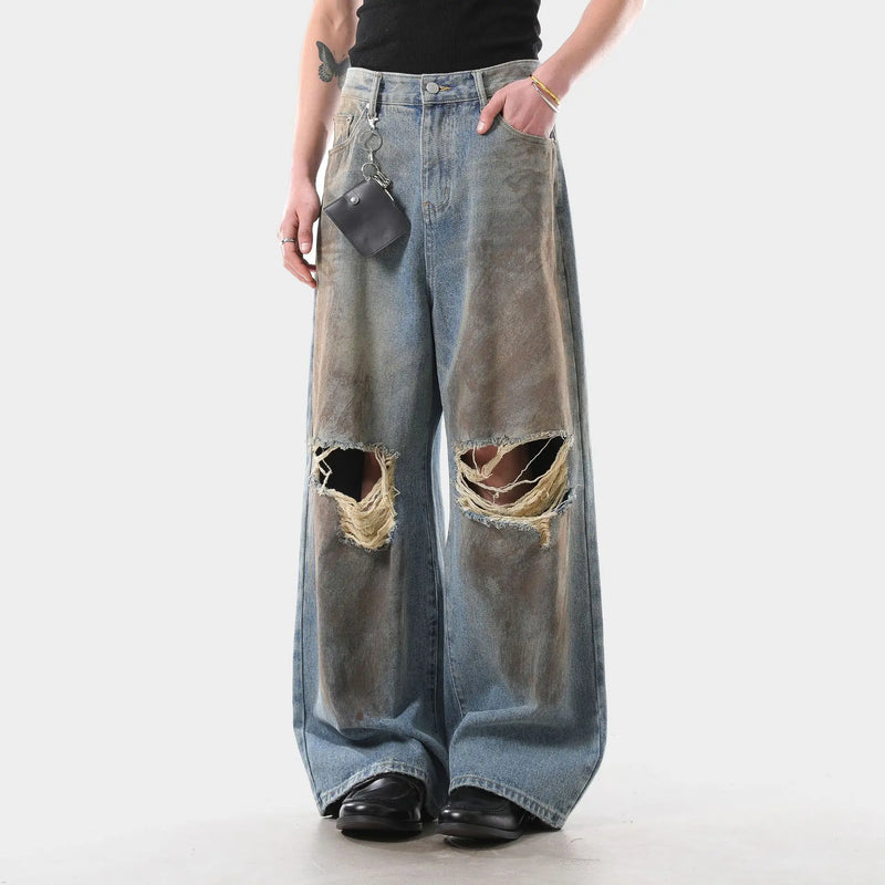 Faded Heritage Bell Leg Spray Denim