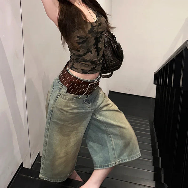 Timeless Rinse High Waisted Denim Shorts alternatif görünüm