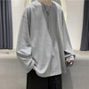 Sade Oversize Uzun Kollu Tişört, yakın çekim — Navra Wear