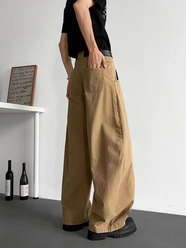2000s Sleek Khaki Mosaic Cyber Denim alternatif görünüm