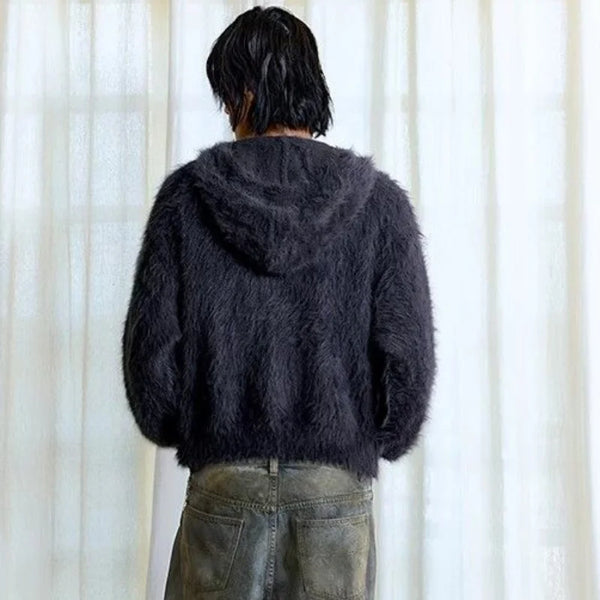 Classic Cozy Knitted Half-Zip Sweatshirt alternatif görünüm