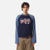 Current Rock Rap Print Raglan Long Sleeve T-Shirt
